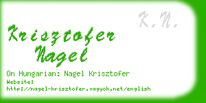 krisztofer nagel business card